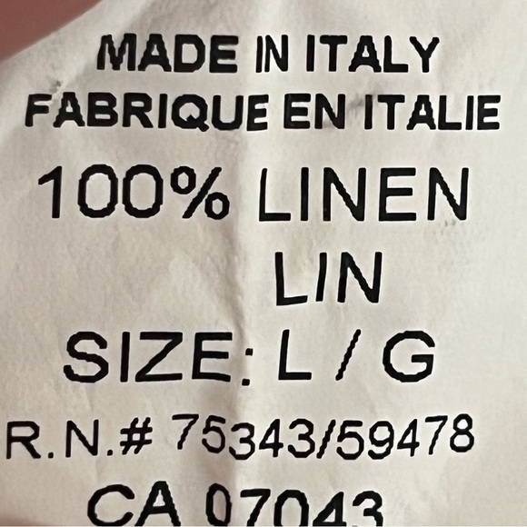 Italian Linen LG Dress white Bella Umbra Spaghetti Straps Bride bachelorette LWD - Picture 9 of 10